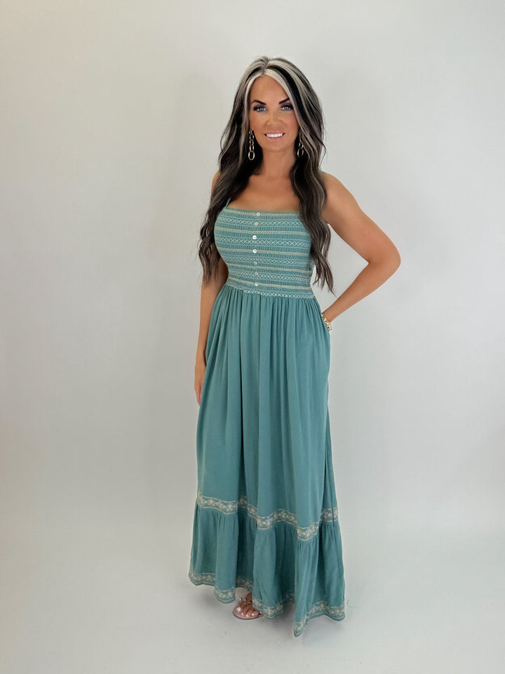 Drift Away Smocked Maxi Dress