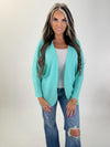 Mint Waffle Knit Cardigan