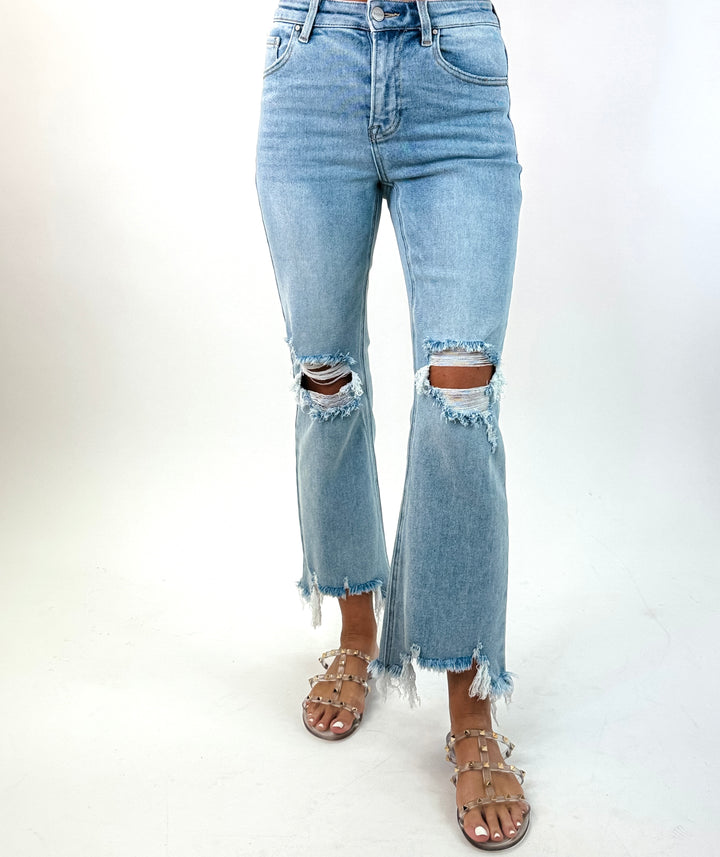 PRE ORDER Coastal Breeze High Rise Crop Flare Jeans EST SHIP DATE 8/3