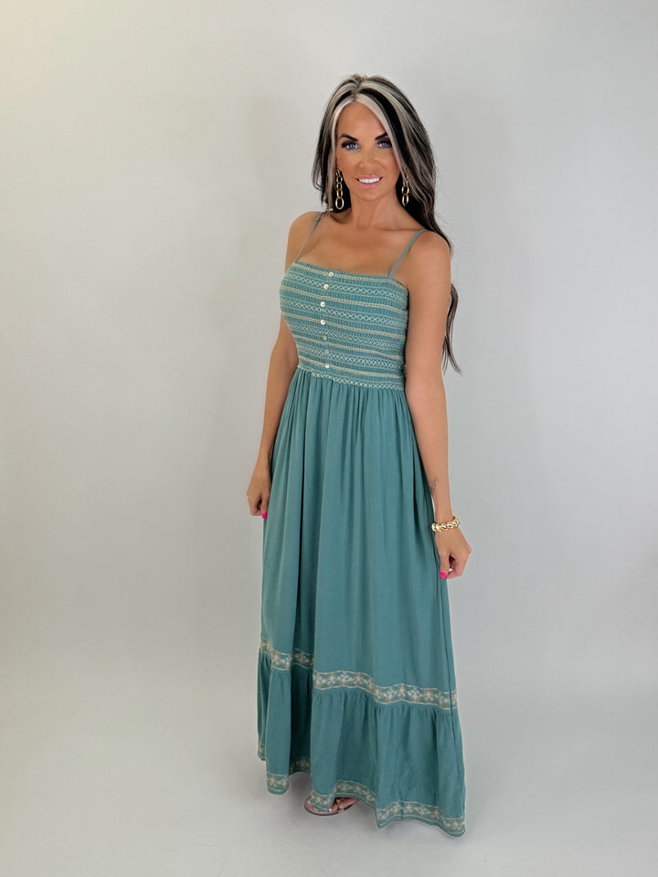 Drift Away Smocked Maxi Dress