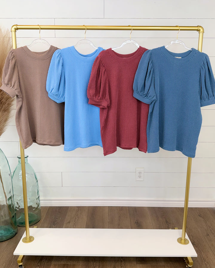 Cozy Days Puff Sleeve Top