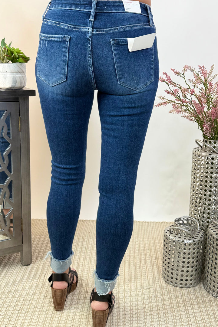 LOVERVEt MID RISE CUFFED SKINNY JEANS