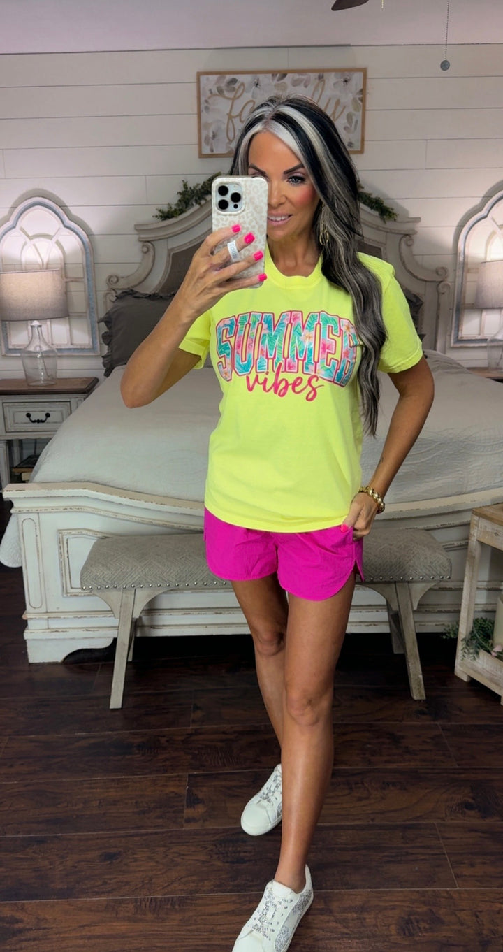 Neon Summer Vibes Graphic Tee