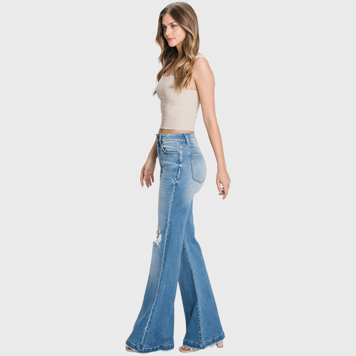 Everyday High Rise Flare Trouser Jean- Petra