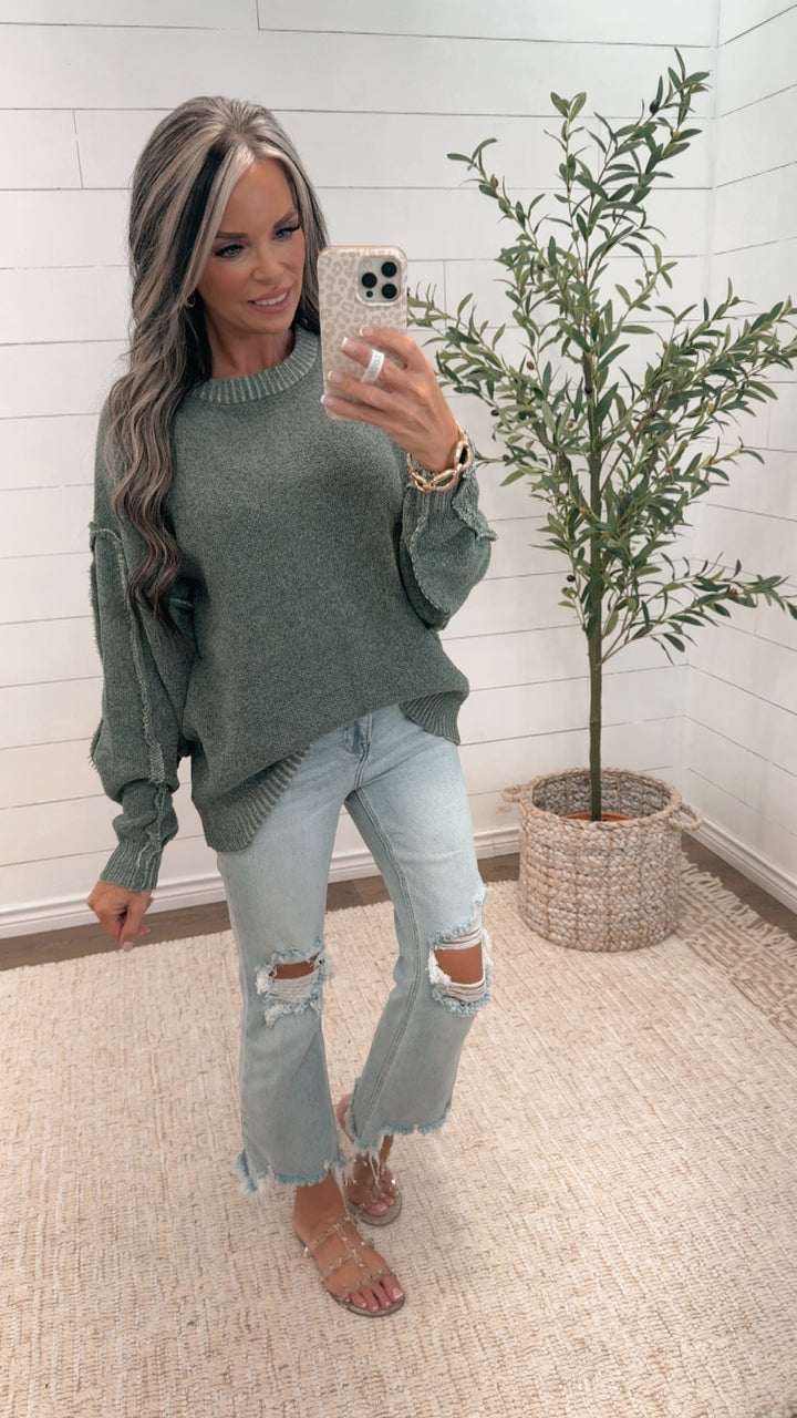 *PRE ORDER * Take It Easy Textured Sweater est ship date 9/27