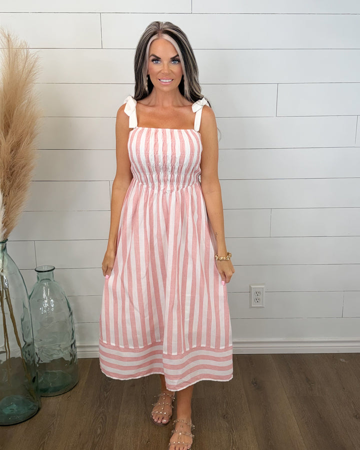 Sweet Blossom Smocked Midi Dress