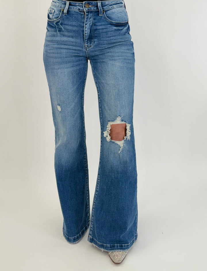 Everyday High Rise Flare Trouser Jean- Petra