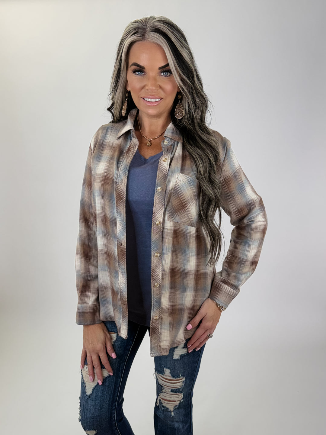 Blue Mist Plaid Flannel