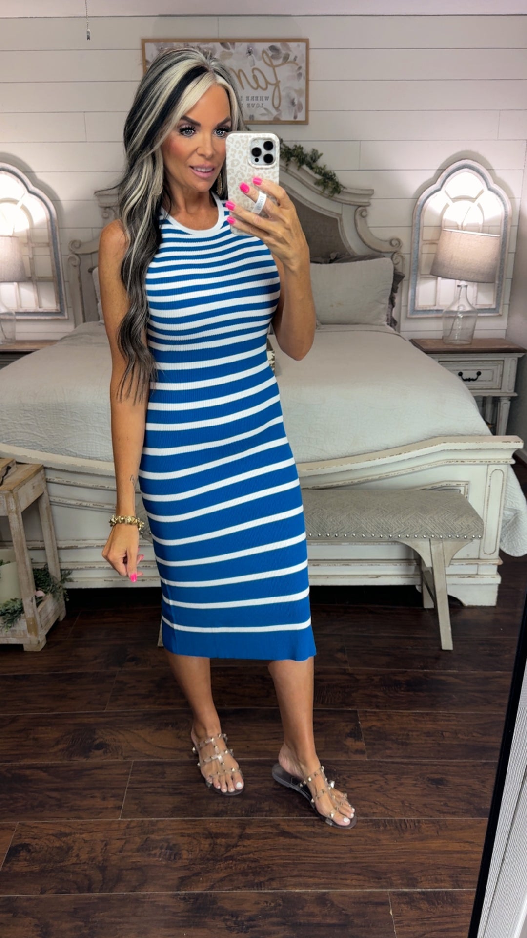 Shoreline Stripe Midi Dress