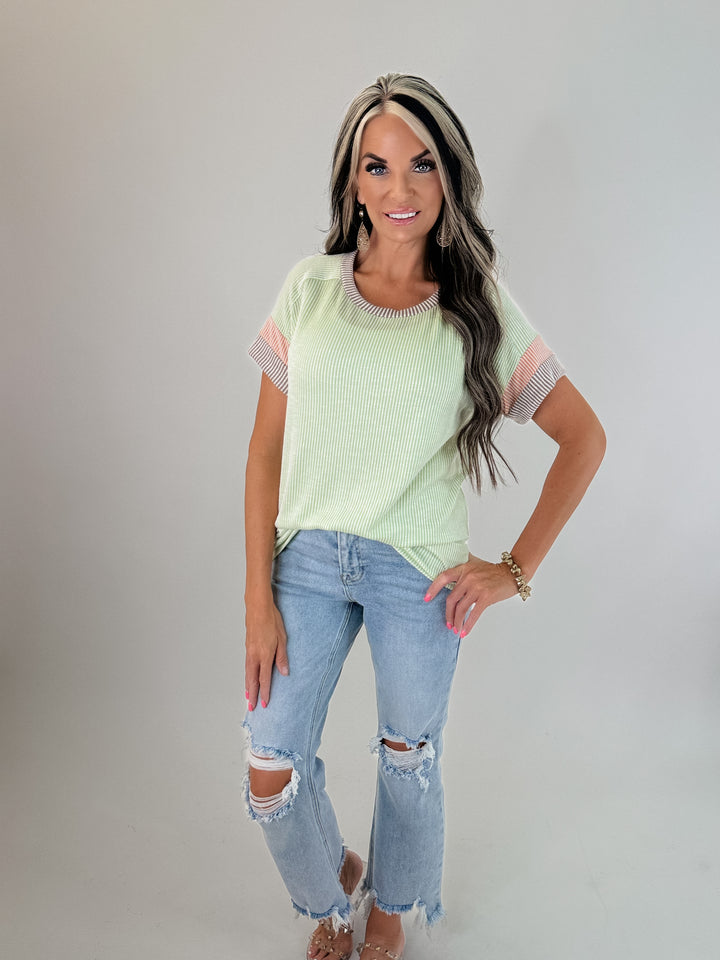 Sweet Serenity Ribbed Top