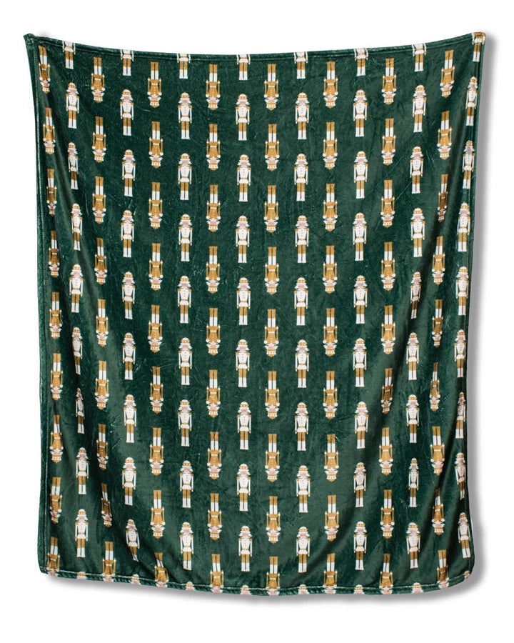 Alpine Nutcracker Throw   Dark Green/Multi   50x60