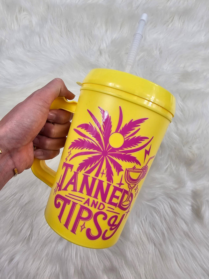 'Tanned and Tipsy' Mega Trucker Mug 34oz