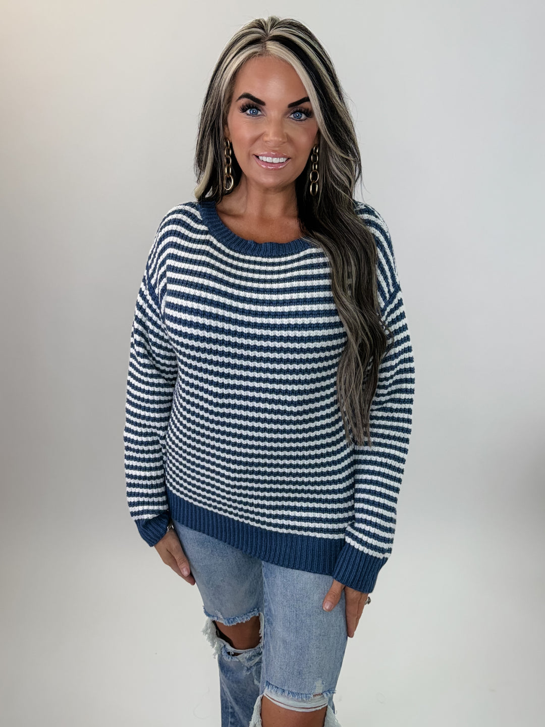 Coastal Stripe Knit Sweater