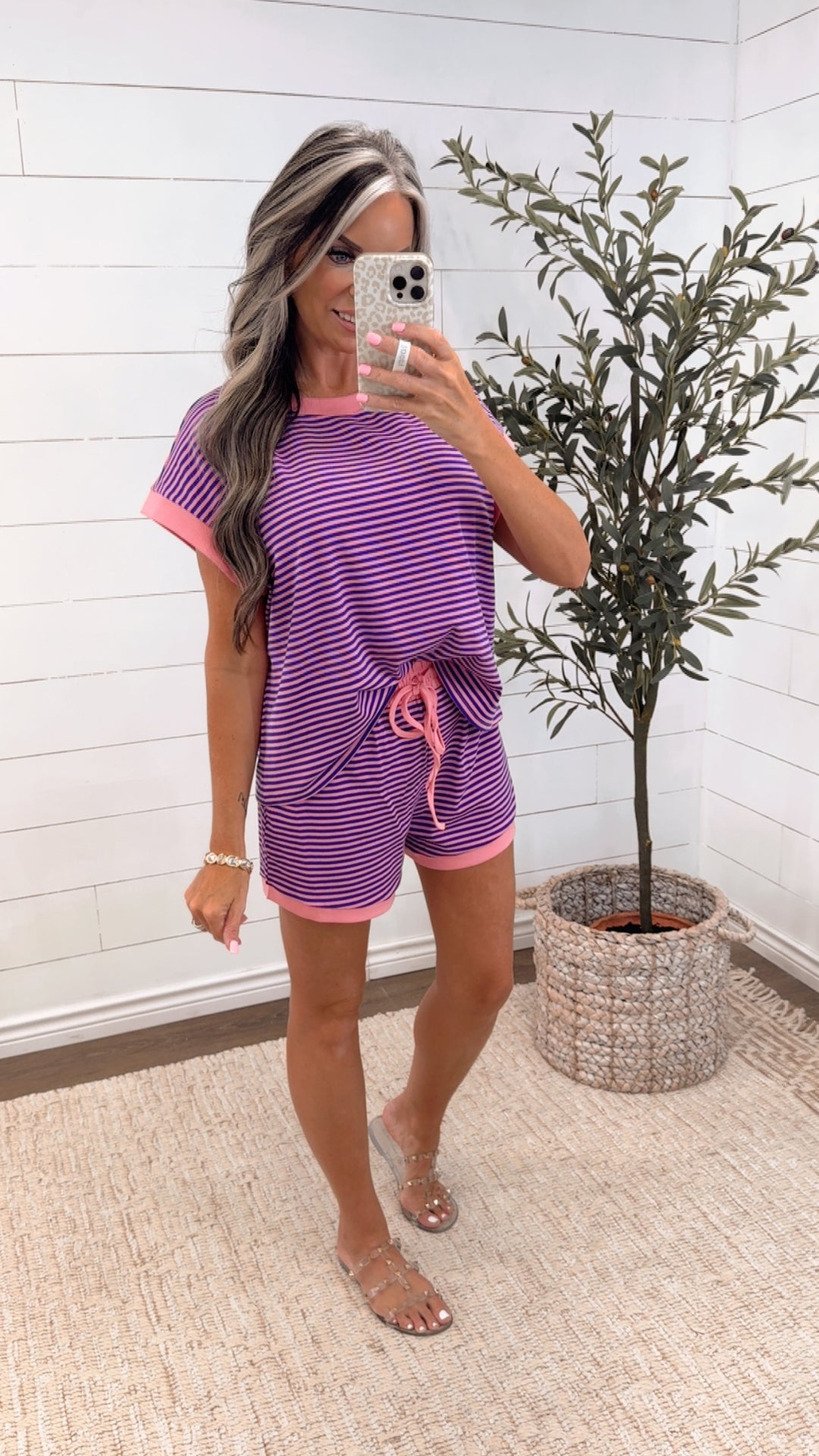 Cotton Candy Stripe Lounge Set