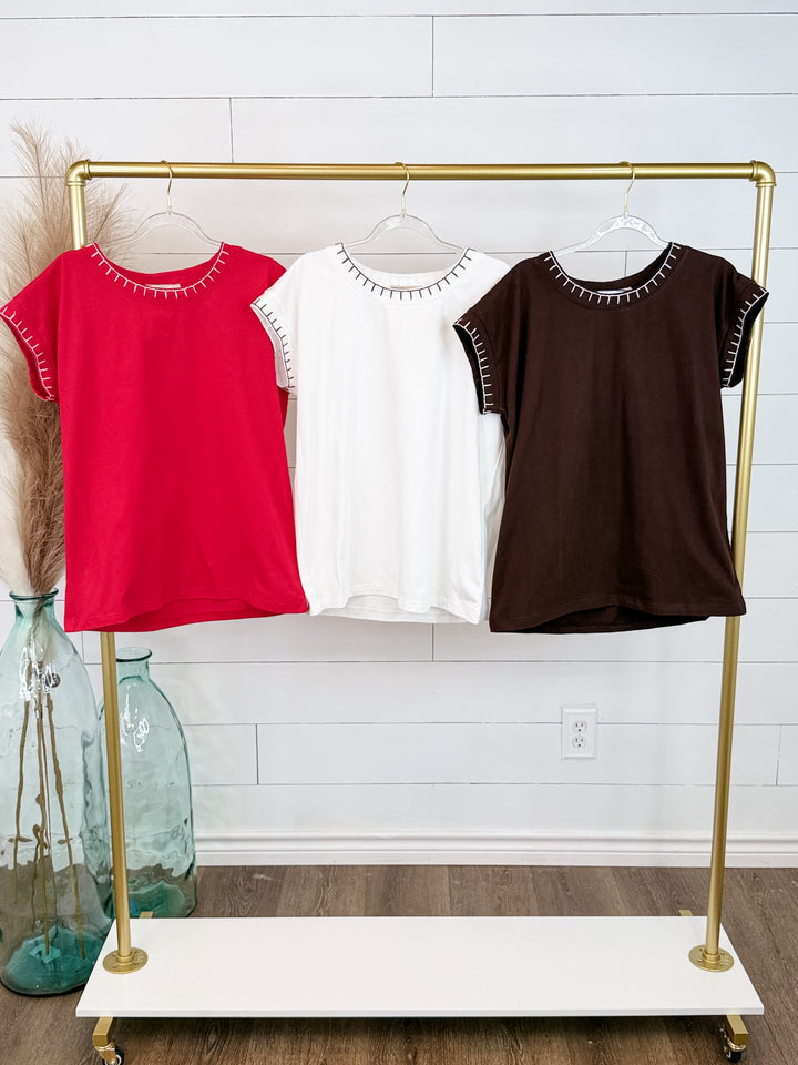 Stitched to Perfection Short-Sleeve Top