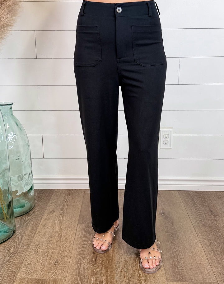 Desk To Dinner Black Work Pants