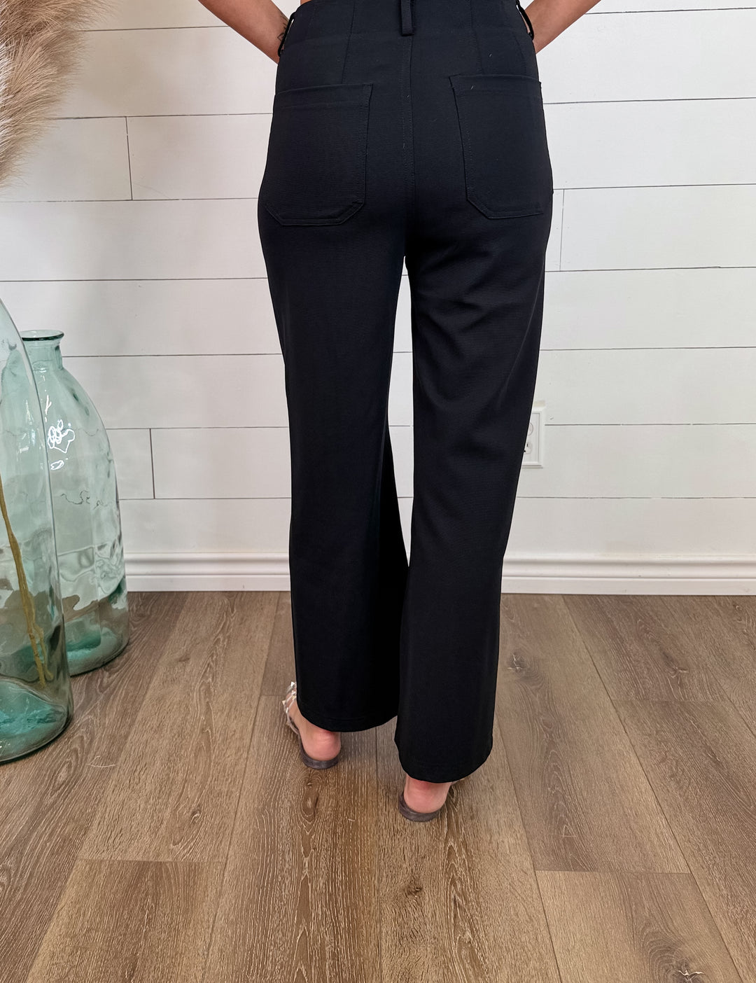 Desk To Dinner Black Work Pants