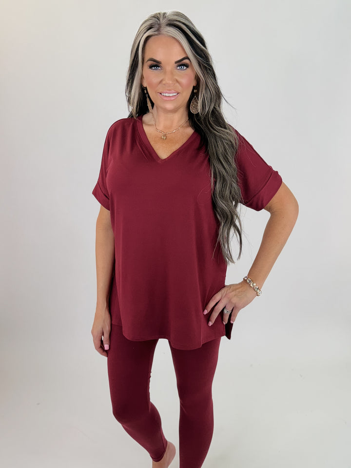 DOOR BUSTER TWO-PIECE LOUNGE SET- CABERNET