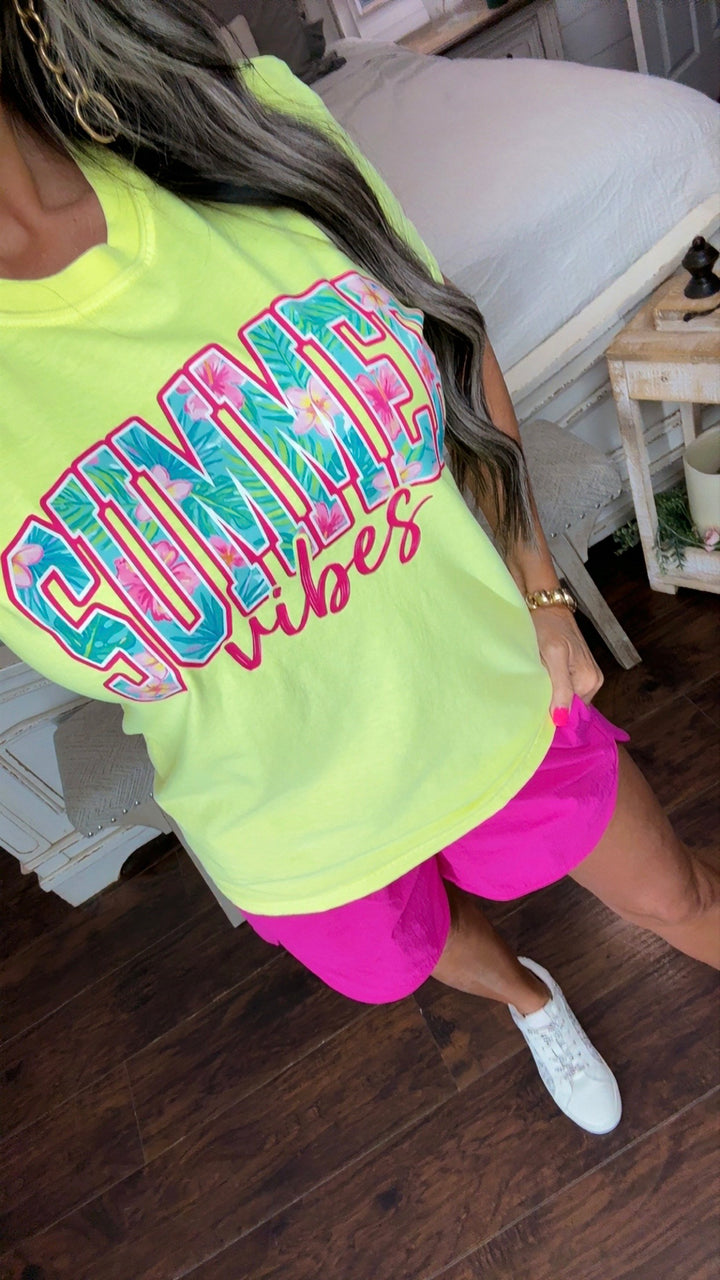 Neon Summer Vibes Graphic Tee