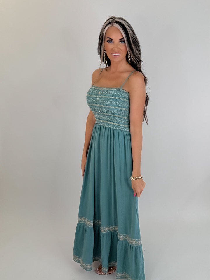 Drift Away Smocked Maxi Dress