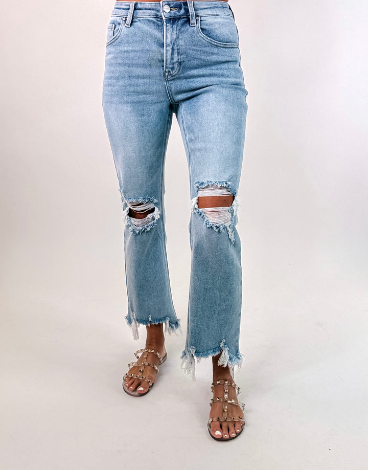 PRE ORDER Coastal Breeze High Rise Crop Flare Jeans EST SHIP DATE 8/3