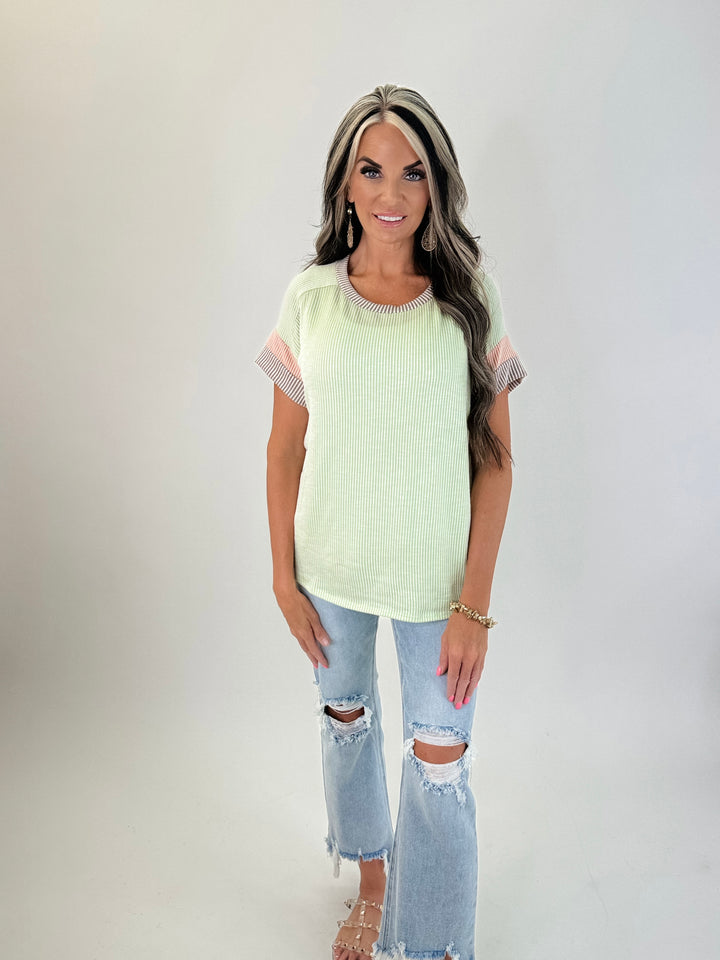 Sweet Serenity Ribbed Top