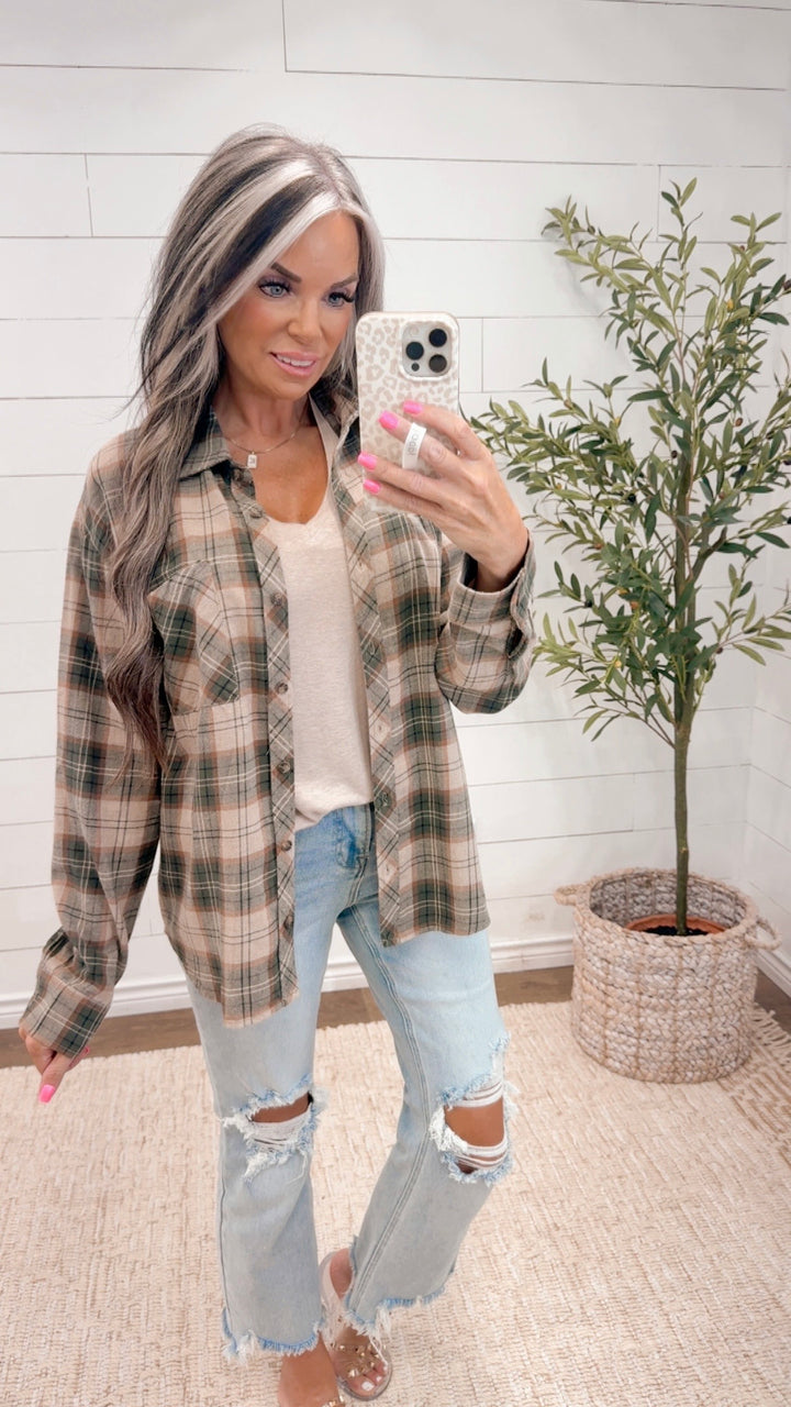 Changing Seasons Plaid Button-Down