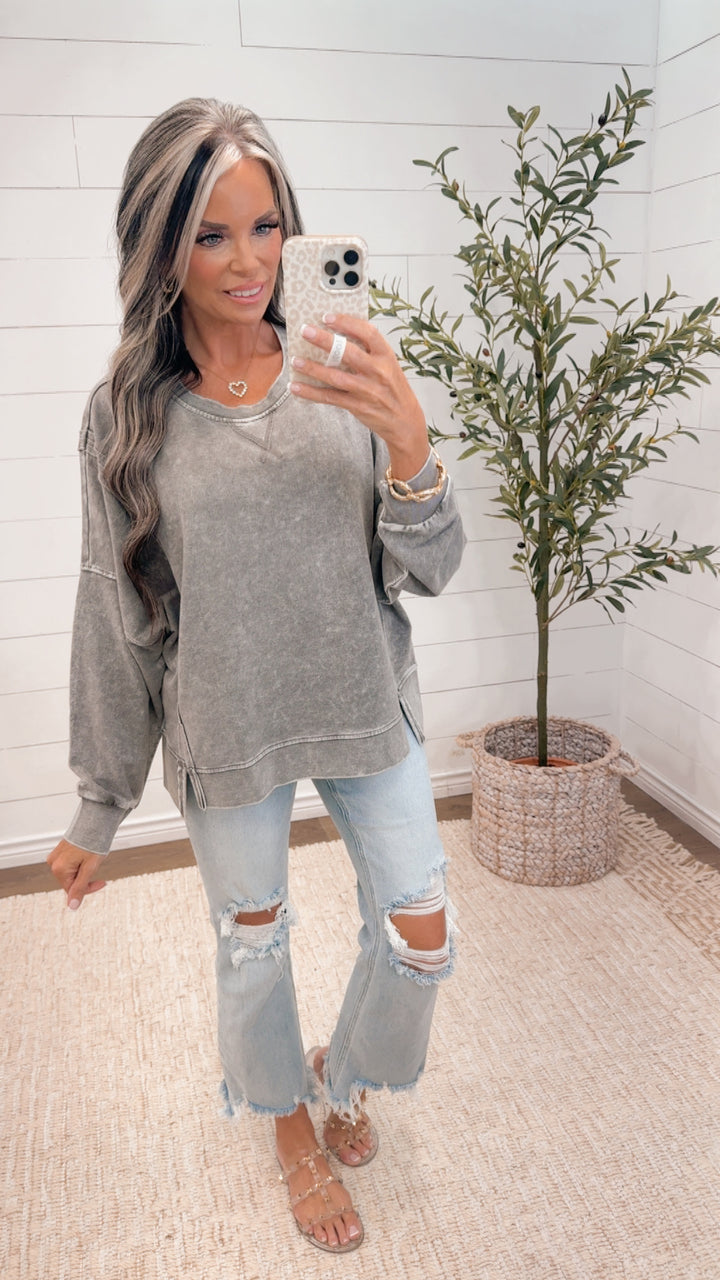 Weekend Forecast Mineral Wash Pullover