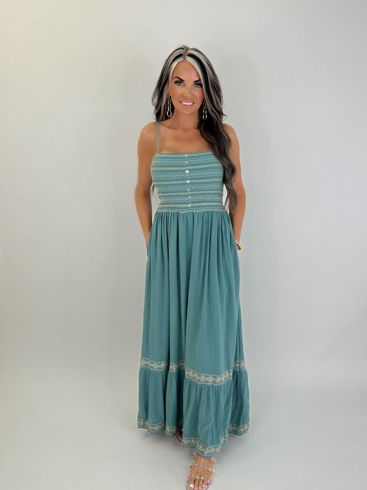 Drift Away Smocked Maxi Dress