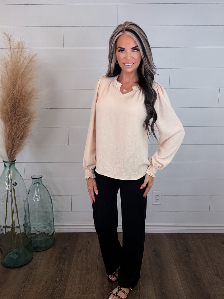 Softly Spoken Ruffle Neck Blouse