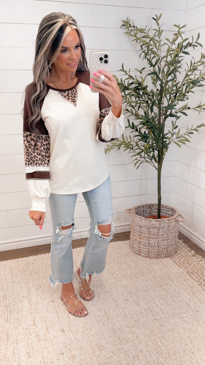 PRE ORDER *WILD SIDE COLORBLOCK TOP est ship date 9/10