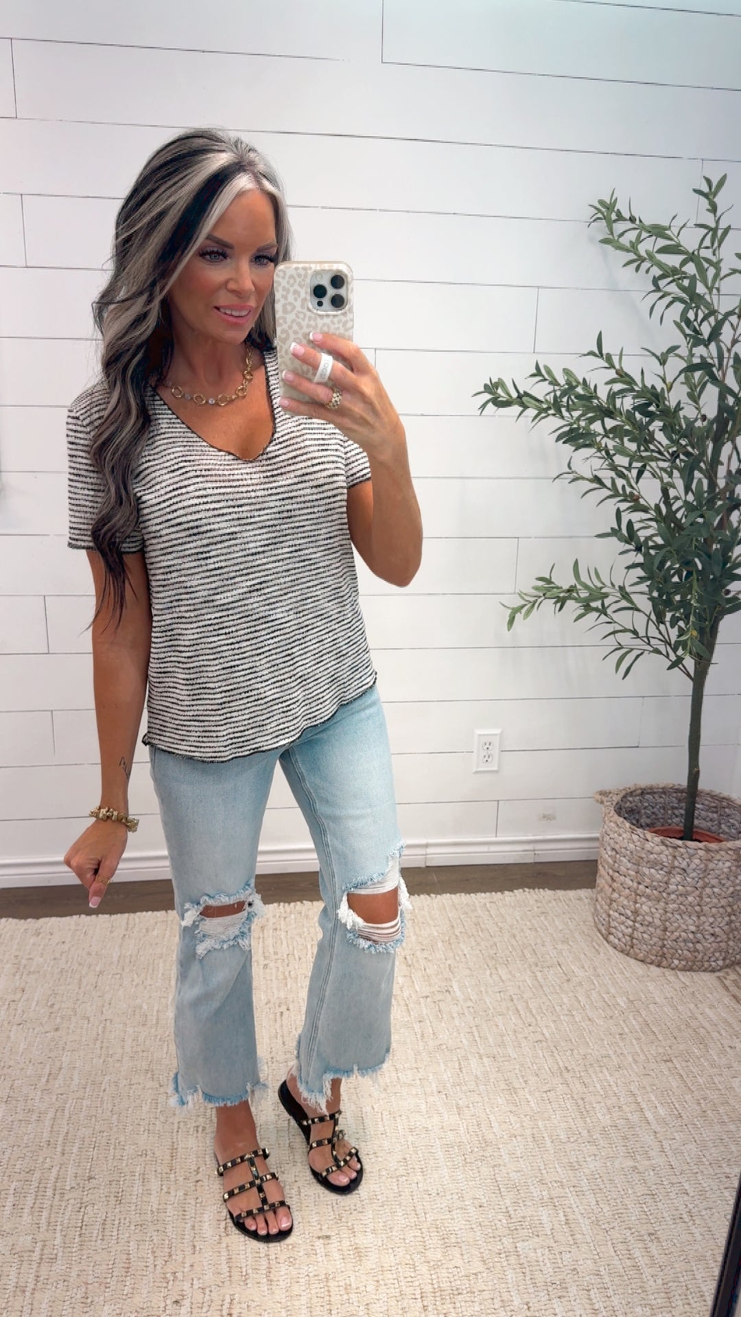 EVERYDAY TEXTURE STRIPE TOP