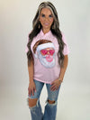 Leopard Santa Bubblegum  Graphic tee