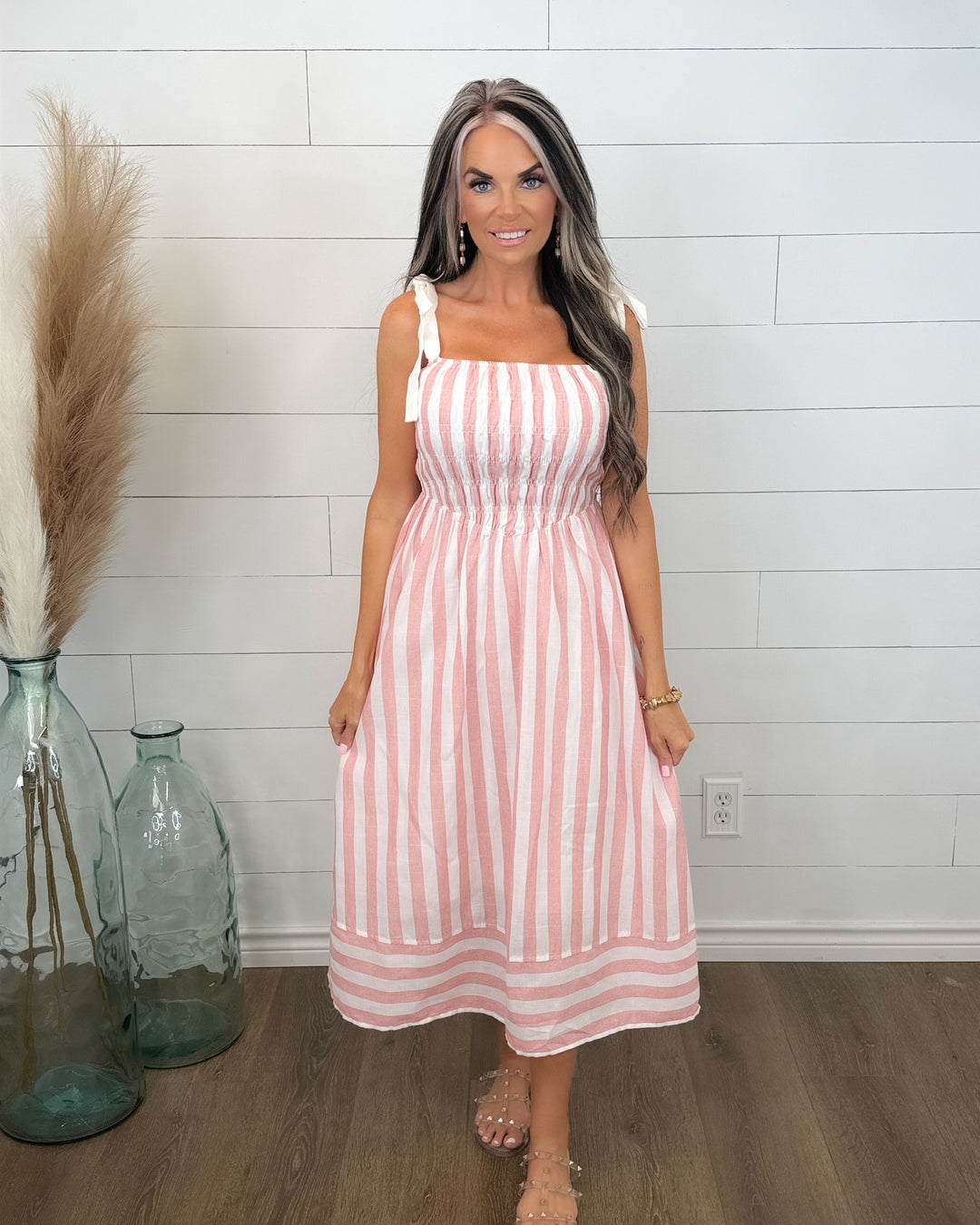 Sweet Blossom Smocked Midi Dress