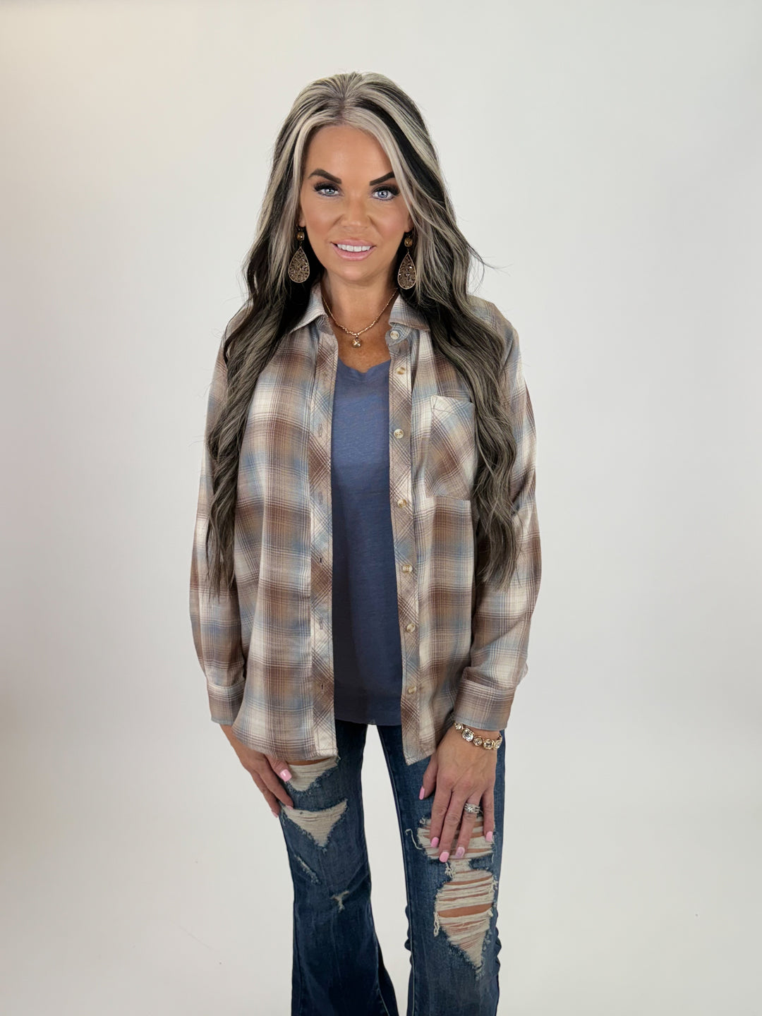 Blue Mist Plaid Flannel