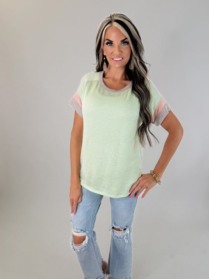 Sweet Serenity Ribbed Top
