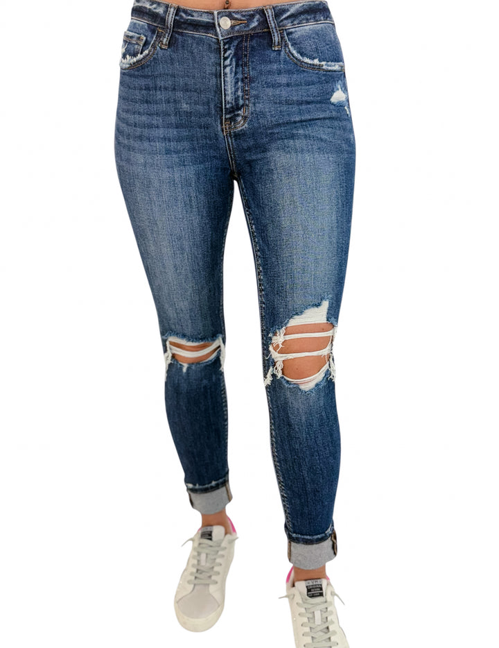 The Alexa LOVERVET HIGH RISE CUFFED SKINNY JEANS