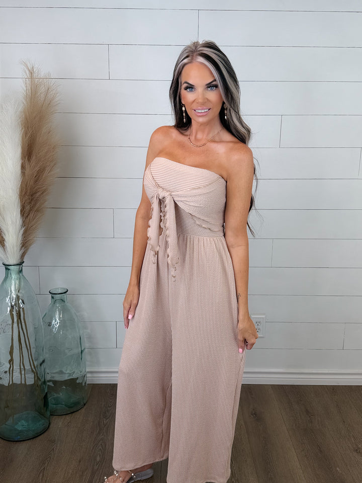 SOFT SPOKEN TEXTURED JUMPSUIT