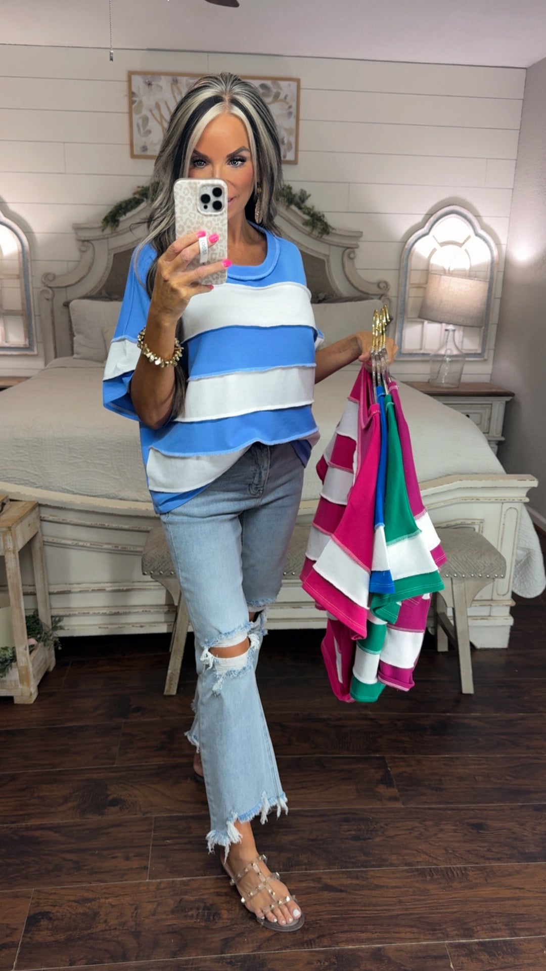 Bright Side Striped Oversized Top