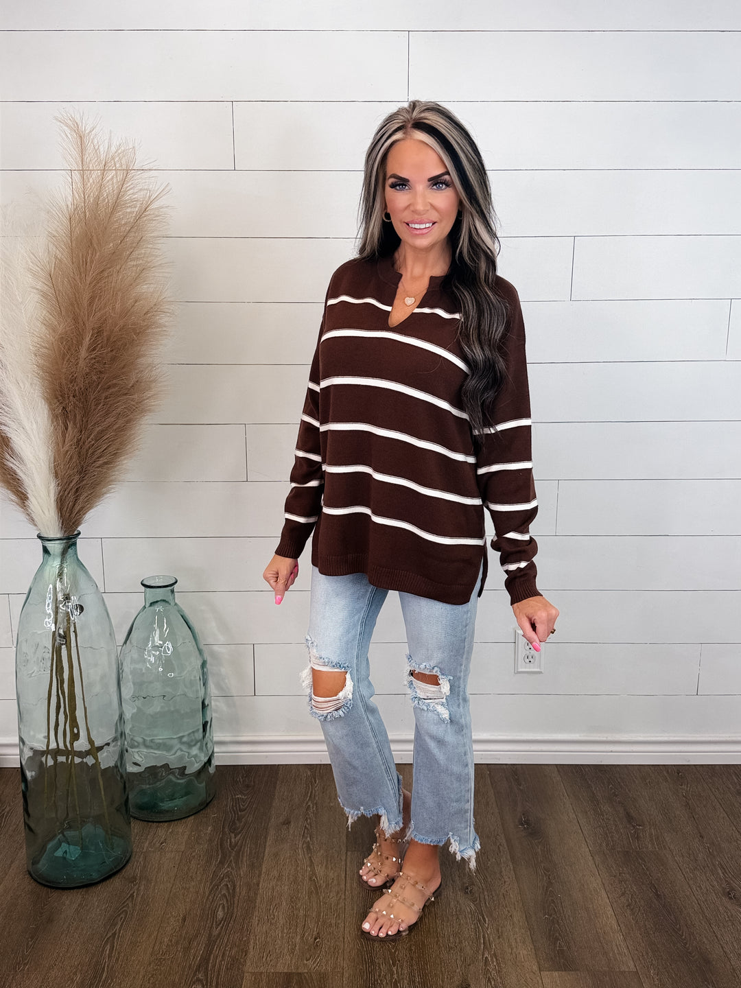 Meet Me in the Middle Striped Sweater