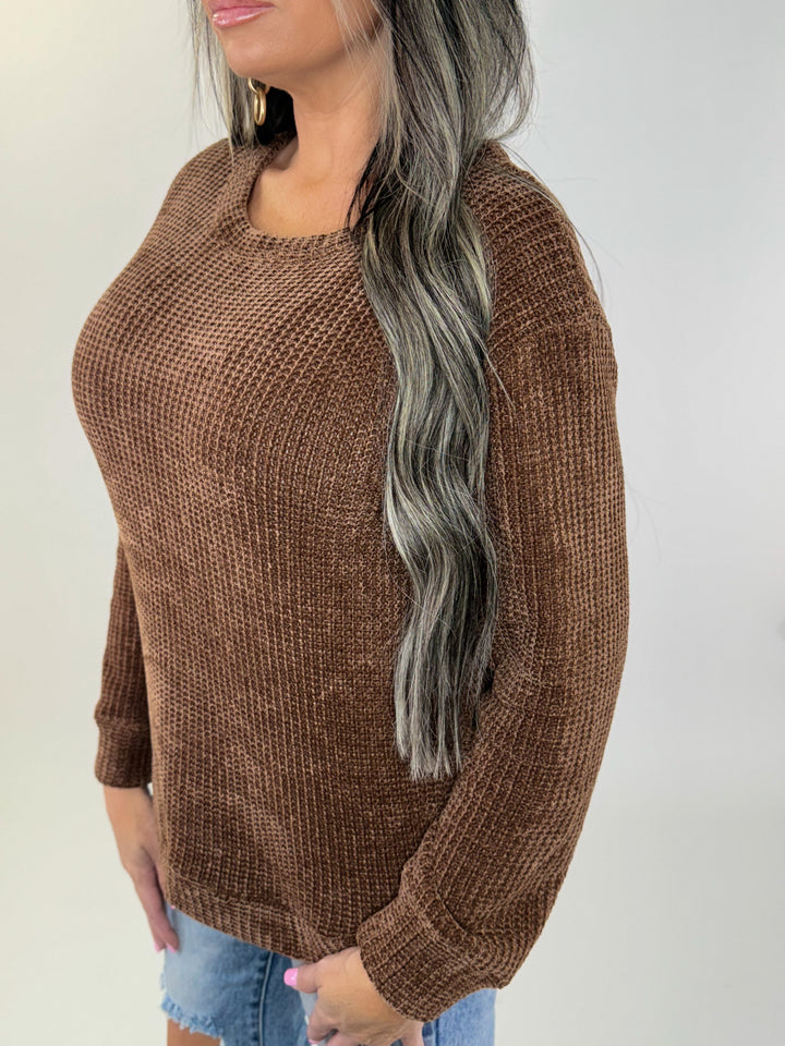 Warm Wishes Chenille Sweater – Cocoa
