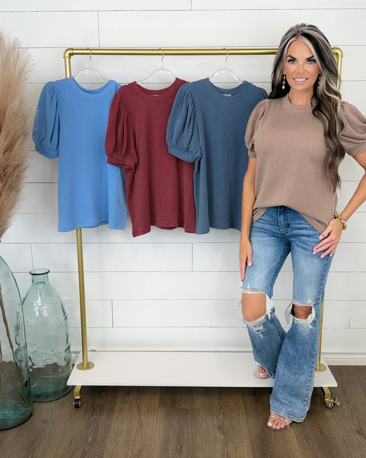 Cozy Days Puff Sleeve Top