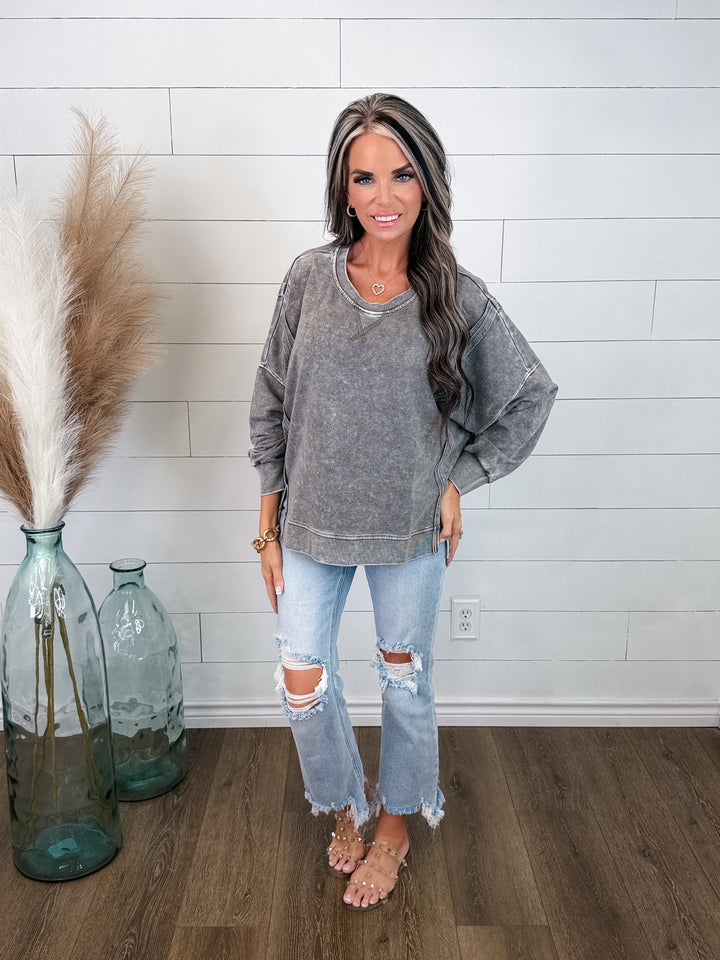 Weekend Forecast Mineral Wash Pullover
