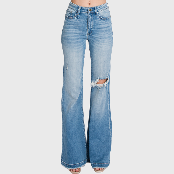 Everyday High Rise Flare Trouser Jean- Petra