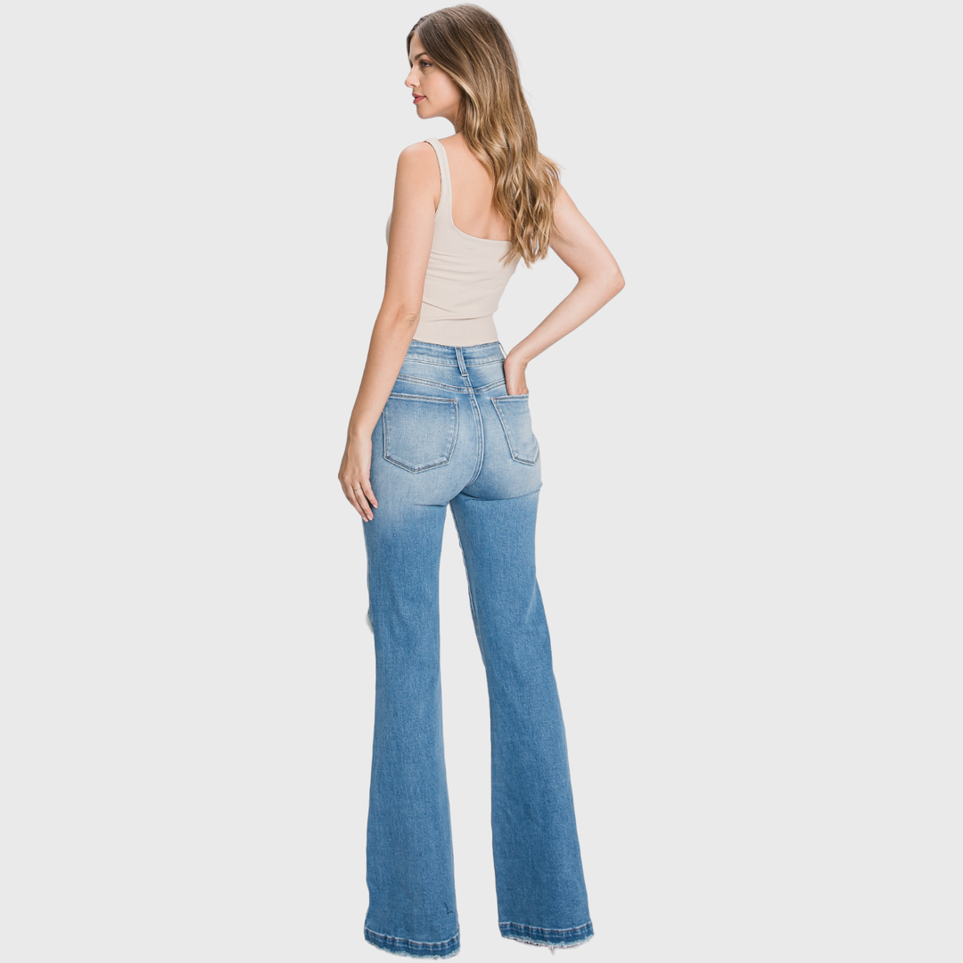 Everyday High Rise Flare Trouser Jean- Petra